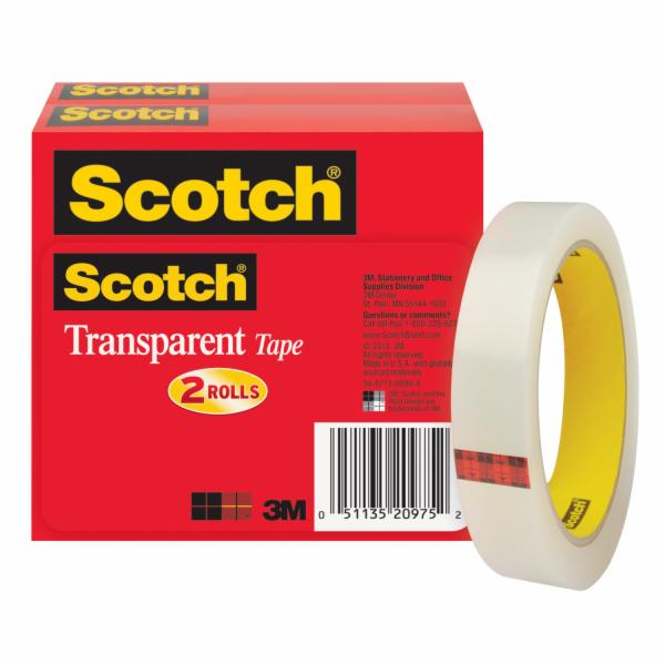 Scotch Transparent Tape 600-2P34-72