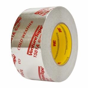 3M™ Venture Tape UL181A-P Aluminum Foil Tape 1581A, Silver, 2 1/2 in x 60 yd, 2 mil, 20 Rolls/Case image 3M™ Venture Tape UL181A-P Aluminum Foil Tape 1581A, Silver, 2 1/2 in x 60 yd, 2 mil, 20 Rolls/Caseimage