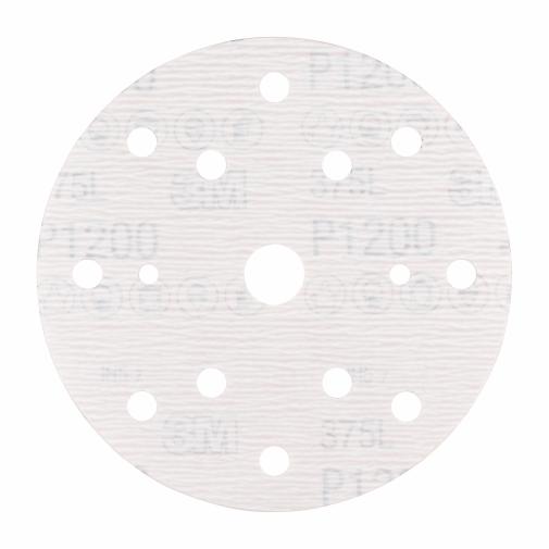 3M™ Hookit™ Film Schuurschijf 375L, Ø 150 mm, 15 gaten, P1200