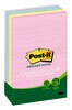 Post-it® Greener Notes, 4 in x 6 in, Helsinki Collection, Lined, 5 Pads/Pack