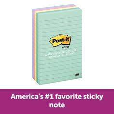 660-5PK-AST Post-it(R) Notes