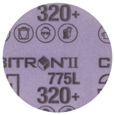 3M™ Cubitron™ II Hookit™ Hiomalaikka 775L, reiätön, 320+, 75mm, 250/pakk