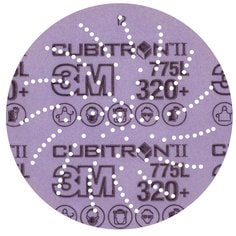 3M™ Cubitron™ II Hookit™ disco de film Clean Sanding 775L, 125 mm, 320+, multiorificio