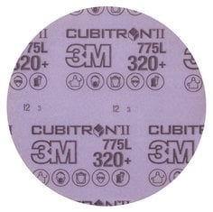 3M Cubitron II 775L_320+_150 mm_6 inch_cleansanding_front.tif