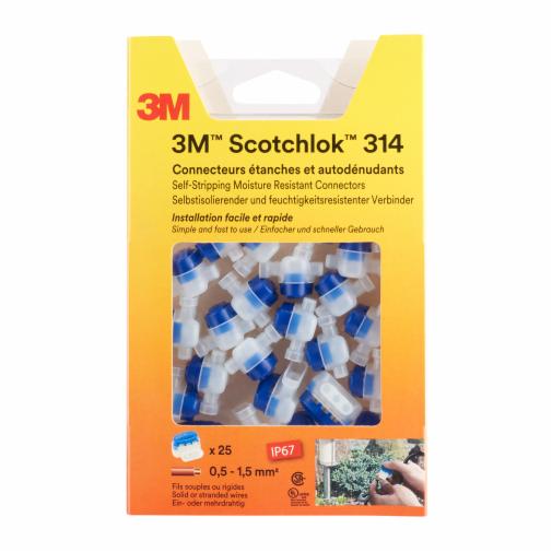 Lot De 10 Connecteurs De Câble 3M Scotchlok 314 (Bleu) - Pour Réparation Câble Tondeuse Robot Viking IMow