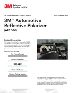 3M™ Automotive Reflective Polarizer (3M ARP 320) Tech Data Sheet