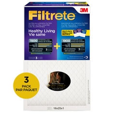 Filtrete Healthy Living Ultra Allergen Filter and Maximum Allergen Filter Combo Pack, UTMA01-3PK-C