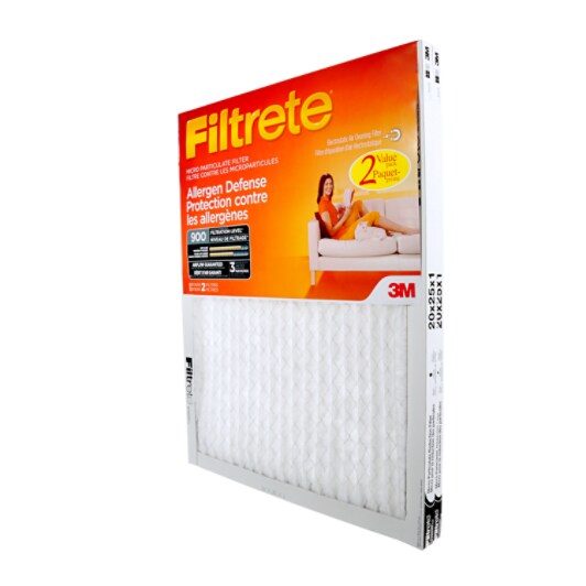 Filtrete Allergen Defense Filter, MPR 900, 20 in x 25 in x 1 in, 2 per pack