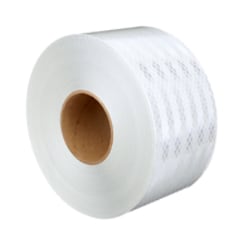 3M High Intensity Flexible Prismatic Reflective Work Zone Sheeting, 3310M, white, 4 in x 50 yd