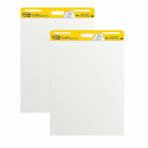 Post-it Super Sticky Easel Pad 559 Plain White 2 Pads/Pack