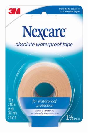 Nexcare Absolute Waterproof First Aid Tape 732, 1.5 in x 180 in (38,1 mm x 4.57 m) image Nexcare Absolute Waterproof First Aid Tape 732, 1.5 in x 180 in (38,1 mm x 4.57 m)image