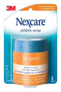 Blue Athletic Wrap, 3" x 2.2 yds.