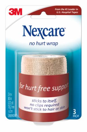 Nexcare No Hurt Wrap NHT-3, 3 in x 2.2 yd (76,2 mm x 2 m) Unstretched image Nexcare No Hurt Wrap NHT-3, 3 in x 2.2 yd (76,2 mm x 2 m) Unstretchedimage
