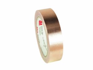 3M™ Embossed Copper Foil EMI Shielding Tape 1245, 2-1/2 in x 18 yd, 3 in Paper Core, 5 Rolls/Case image 3M™ Embossed Copper Foil EMI Shielding Tape 1245, 2-1/2 in x 18 yd, 3 in Paper Core, 5 Rolls/Caseimage