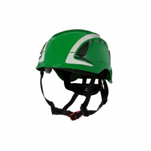 7100175096 3M™ SecureFit™ Safety Helmet, X5004V-CE, green, vented, reflective - Leftside