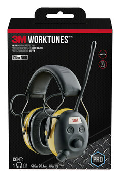 90541H1-DC-PS 3M Worktunes AM/FM Hearing Protector