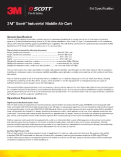 3M™ Scott™ Mobile Air Cart - Bid Specs
