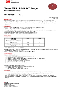 Fiche Technique Disque rouge 3M™ Scotch-Brite™