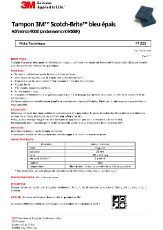 Fiche Technique Tampon bleu épais 3M™ Scotch-Brite™