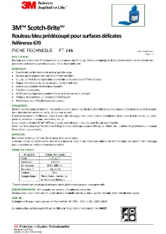 Fiche Technique Rouleau bleu prédécoupé 3M™ Scotch-Brite™