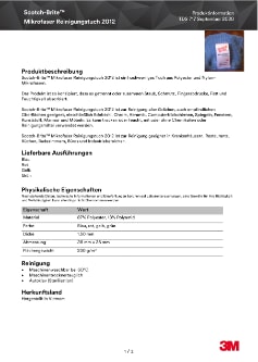Technisches Datenblatt 3M™ Scotch-Brite™ EssentEco 2012