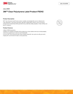 3M Durable Label Material FS042