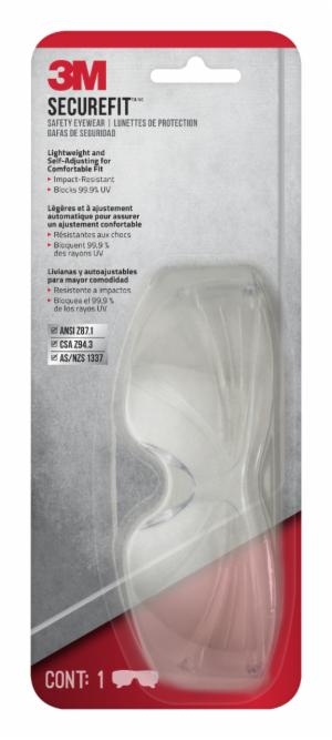 3M™ SecureFit 200 Eyewear, SF200H1-DC, Clear, Clear Lens, Anti-Fog, 6/caseimage