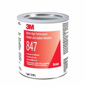 3M™ Nitrile High Performance Rubber and Gasket Adhesive 847, Brown, 1 Gallon, 4 Can/Case image 3M™ Nitrile High Performance Rubber and Gasket Adhesive 847, Brown, 1 Gallon, 4 Can/Caseimage