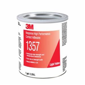 3M™ Neoprene High Performance Contact Adhesive 1357, Light Yellow, 1 Gallon, 4 Can/Case image 3M™ Neoprene High Performance Contact Adhesive 1357, Light Yellow, 1 Gallon, 4 Can/Caseimage