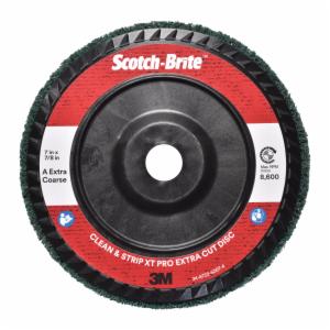 Scotch-Brite Clean and Strip XT Pro Extra Cut Disc, XC-DC, A/O Extra Coarse, Green, 7 in x 7/8 in, Type 27, 5 ea/Case image Scotch-Brite Clean and Strip XT Pro Extra Cut Disc, XC-DC, A/O Extra Coarse, Green, 7 in x 7/8 in, Type 27, 5 ea/Caseimage