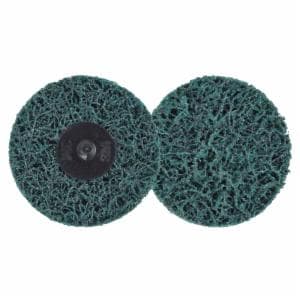 Scotch-Brite Roloc Clean and Strip XT Pro Extra Cut Disc, XC-DR, A/O XCRS, GRN, TR, Green, 3 in, DieQ300V, 10/Carton, 40 ea/Caseimage