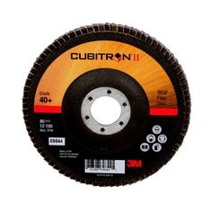 3M™ Cubitron™ II Flap Disc, 969F, T27, 40+, YF-weight, 5 in x 7/8