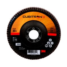 3M™ Cubitron™ II Flap Disc, 969F, T29, 40+, YF-weight, 5 in x 7/8