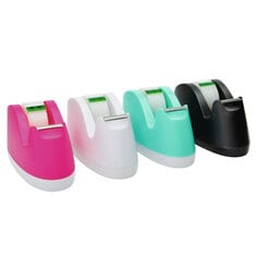 Scotch® Desktop Tape Dispenser, C29, Black, Pink, Teal, White