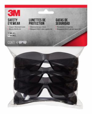 3M™ Safety Eyewear 90954H4-DC, Gray, Gray Lens, Anti-Scratch, 4/pack, 10 packs/caseimage