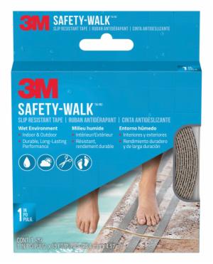 3M™ Safety-Walk Slip Resistant Tape, 370G-R1X180, 1 in X 15 ft, Greyimage