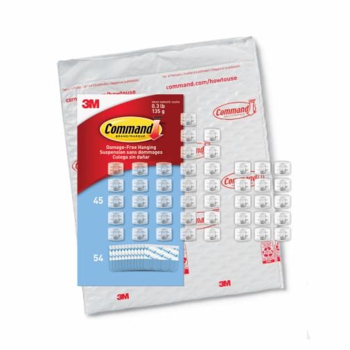 Command™ Mini Light Clips CL806-45NA, Clear