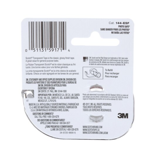 1//2 in x 450 in Scotch® Transparent Tape 144