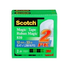 Scotch® Magic™ Tape, 810-212-C, 3/4 in x 36 yd (12.7 mm x 33 m