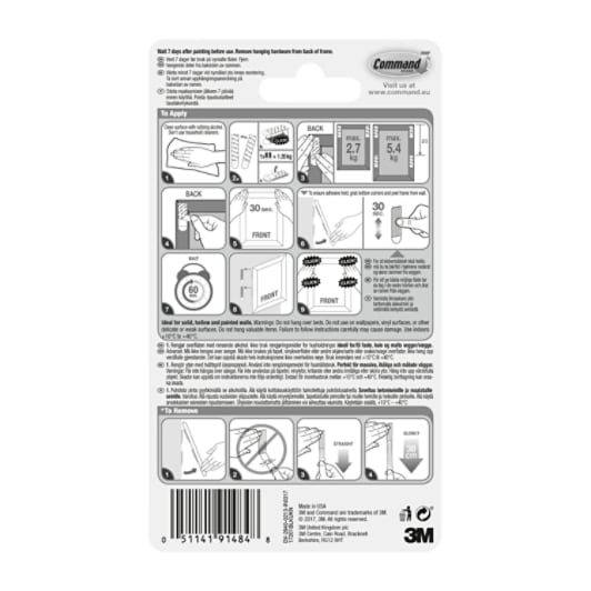 Command™ Medium svarta tavelupphängningsstrips 17201BLK