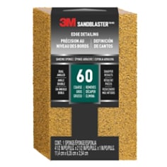 3M™ SandBlaster™ EDGE DETAILING Sanding Sponge, 9558 ,60 grit, 4 1/2 in x 2 1/2 x 1 in, 1/pk