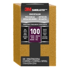 3M™ SandBlaster™ EDGE DETAILING Sanding Sponge, 9560 ,100 grit, 4 1/2 in x 2 1/2 x 1 in, 1/pk