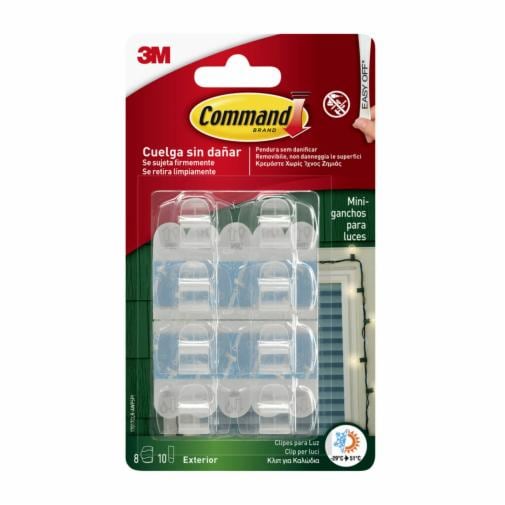 Command™ Clear Outdoor Light Clips Foam Strips, 17017CLR-AWP