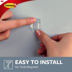 Command(TM) Clear Round Cord Clips with Clear Strips