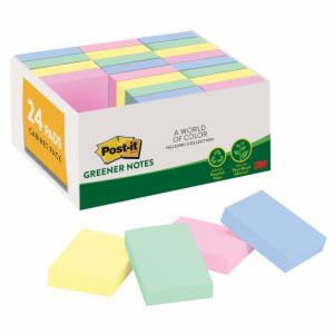 Post-it Notes 653-24RPVAD, 1.375 in x 1.875 in (34.9 mm x 47.6 mm), 100% PEFC, SGSCH-PEFC-COC-110078image