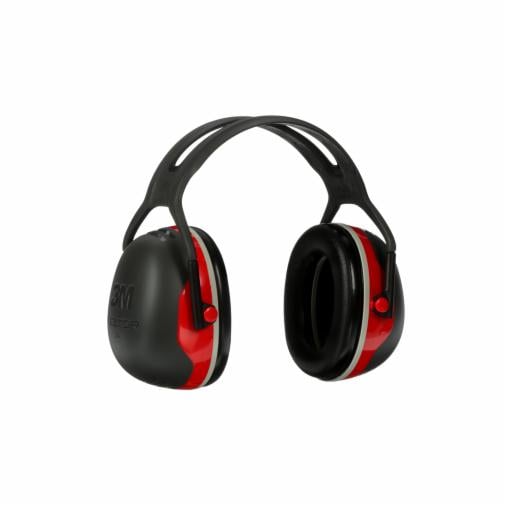 3M Peltor X3A Cuffie Antirumore Per Capelli | Protezione 95-110 DB, Nero/rosso, Riduzione 33 DB