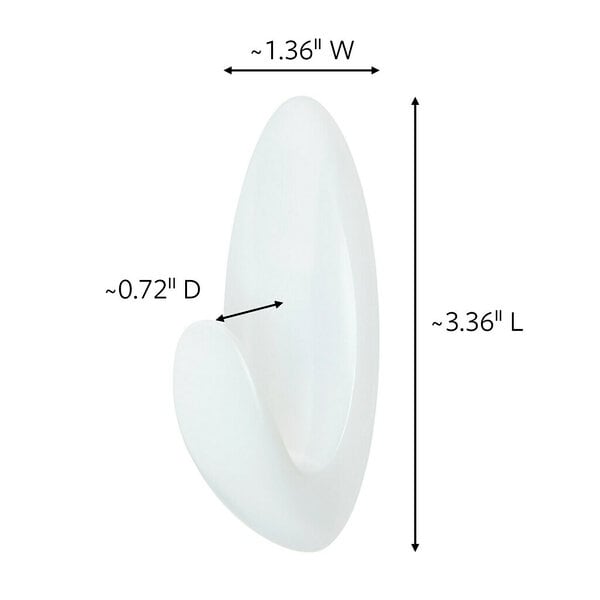 Command Medium Bath Hooks with Water-Resistant Strips BATH18-ESF
