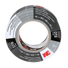 3M(TM) All Purpose Duct Tape DT8, Silver, 48 mm x 54.8 m, 8 mil, 24 rolls per case