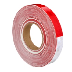 3M Diamond Grade Truck Conspicuity Markings, 983-326NL, no logo, no DOT, red/white, 1 in x 50 yd