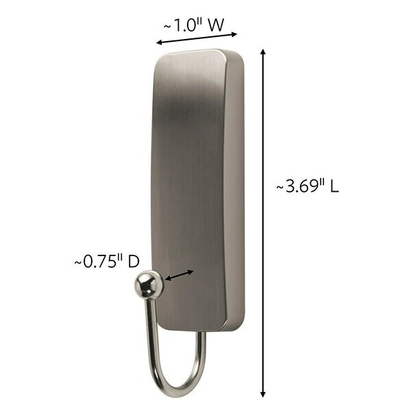 Command Medium Brushed Nickel Hook 17034BN-ES